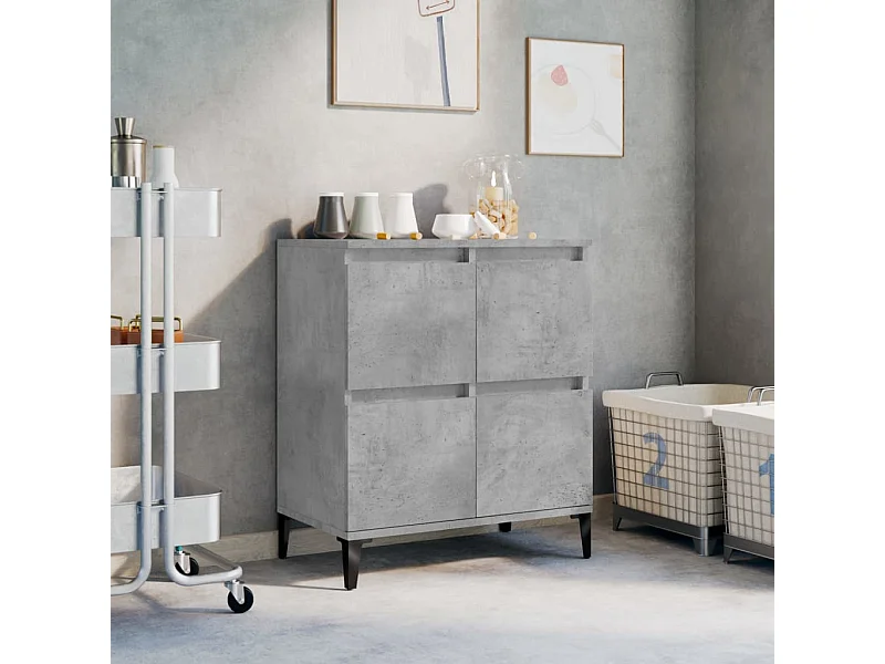 Betongraues Sideboard 60 x 35 x 70 cm Holzwerkstoff