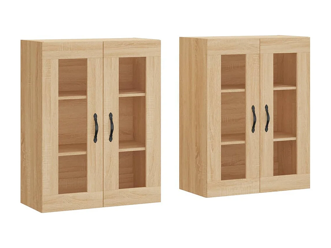 Pensili a 2 pezzi, rovere Sonoma, legno ingegnerizzato
