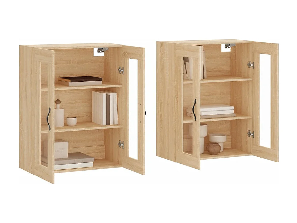 Pensili a 2 pezzi, rovere Sonoma, legno ingegnerizzato