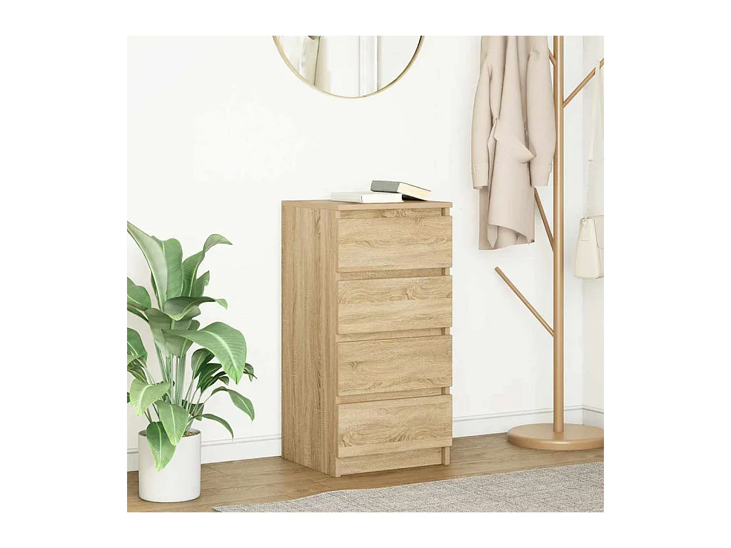 Buffet chêne sonoma 37,5x35x76 cm bois d'ingénierie