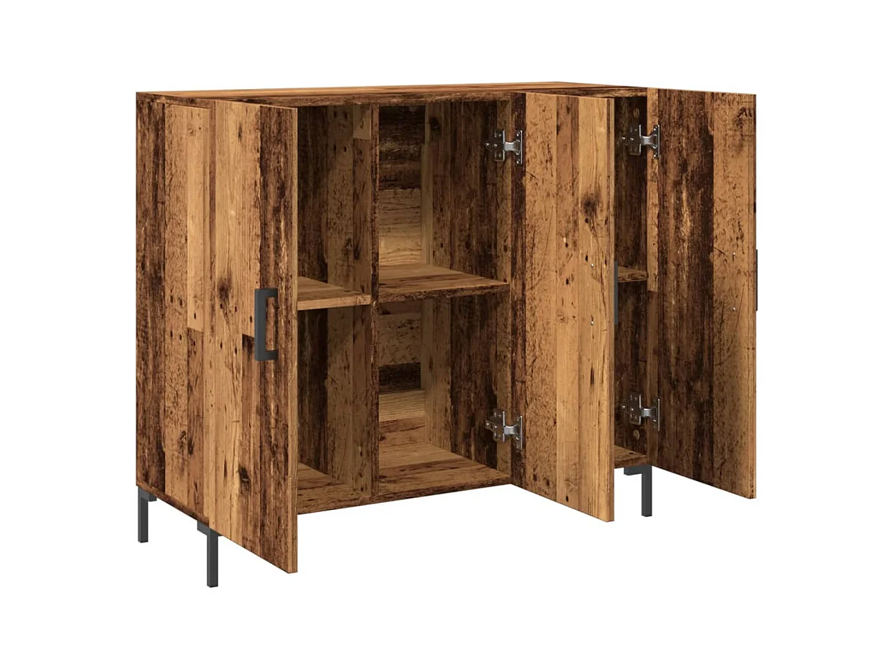 Buffet vieux bois 90x34x80 cm bois d'ingénierie