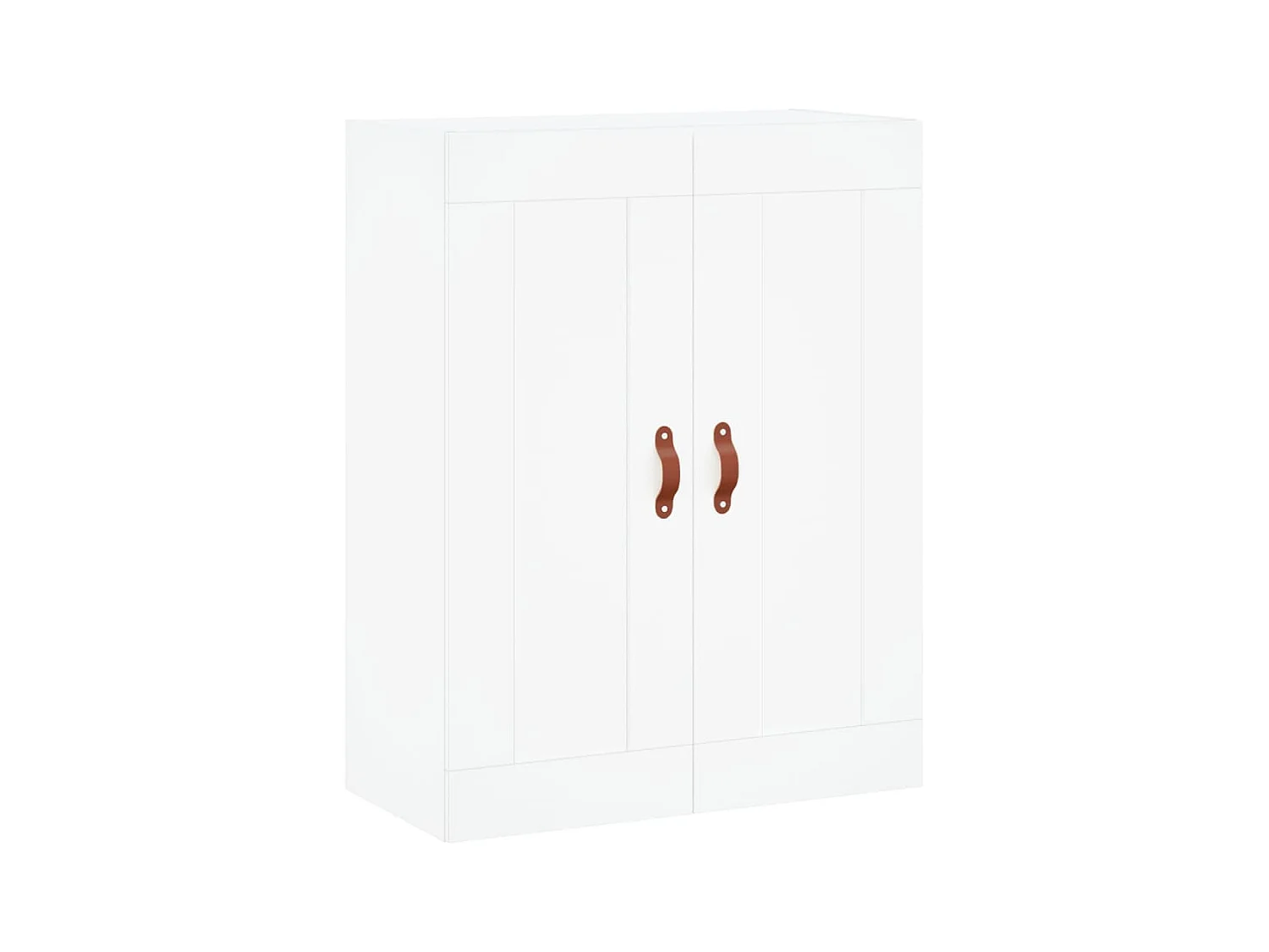 Credenza alta bianca 69,5x34x180 cm Legno ingegnerizzato