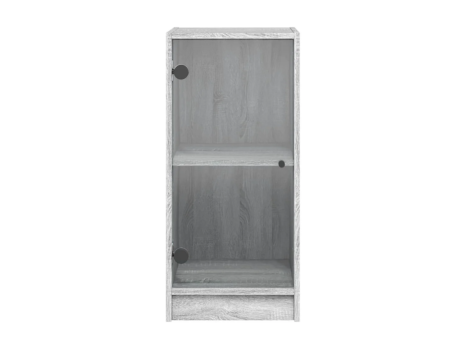 Armoire latérale avec portes en verre sonoma gris 35x37x75,5 cm