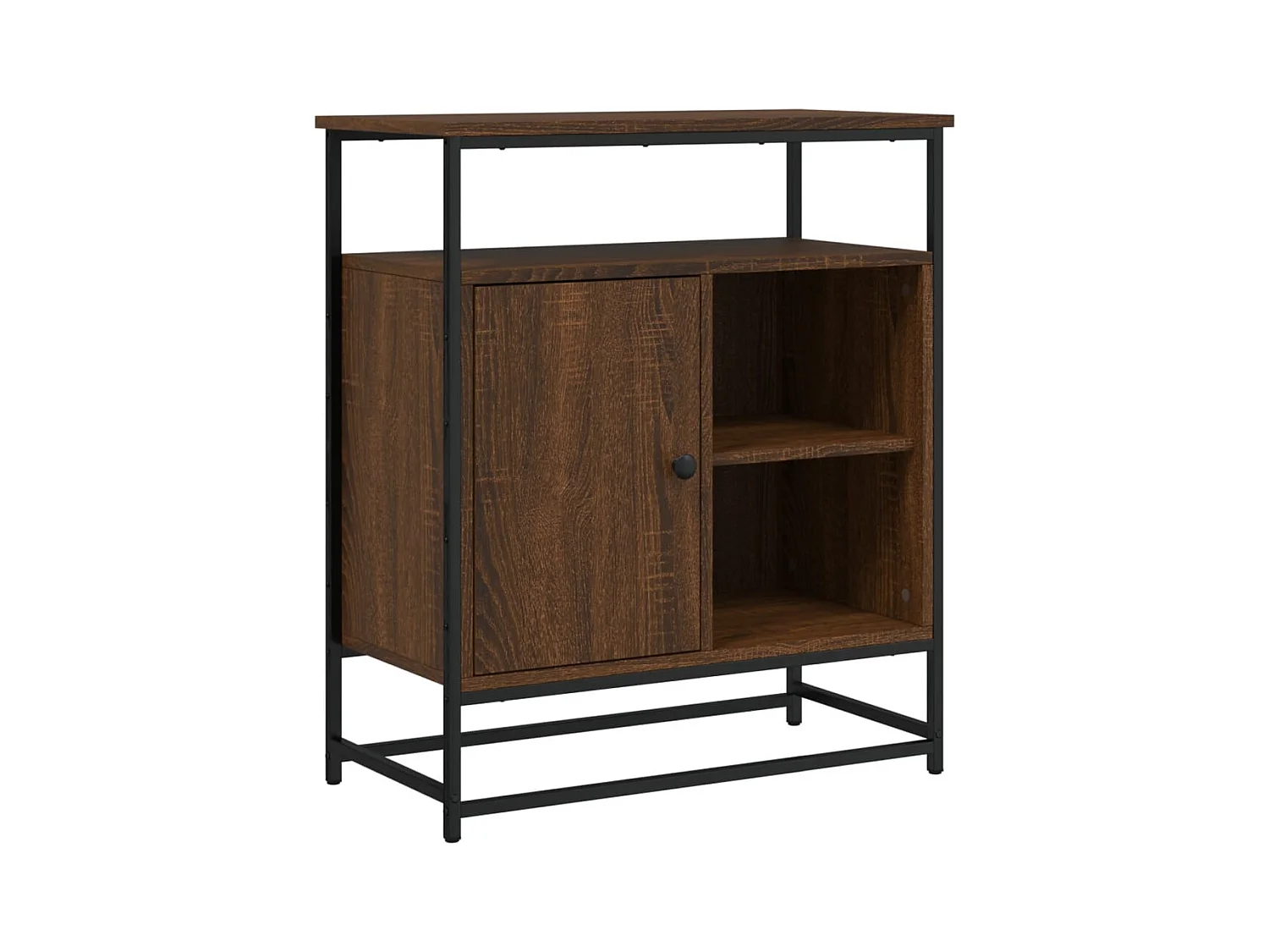 Buffet chêne marron 69x35x80 cm bois d'ingénierie