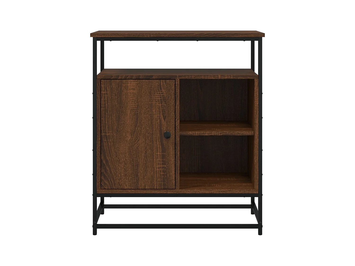 Buffet chêne marron 69x35x80 cm bois d'ingénierie