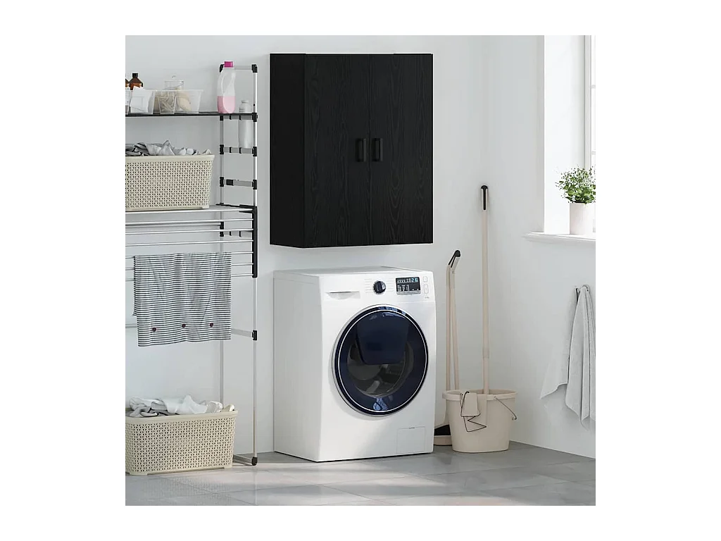 Pensile nero 69,5 x 34 x 90 cm Legno ingegnerizzato