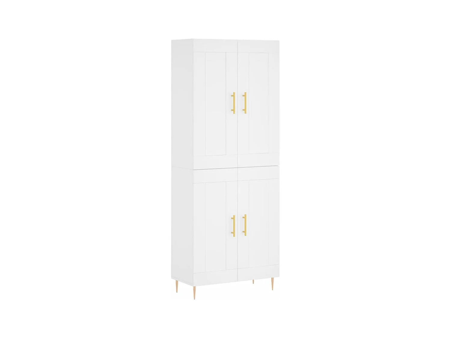 Wit hoog dressoir 69,5x34x180 cm Technisch hout