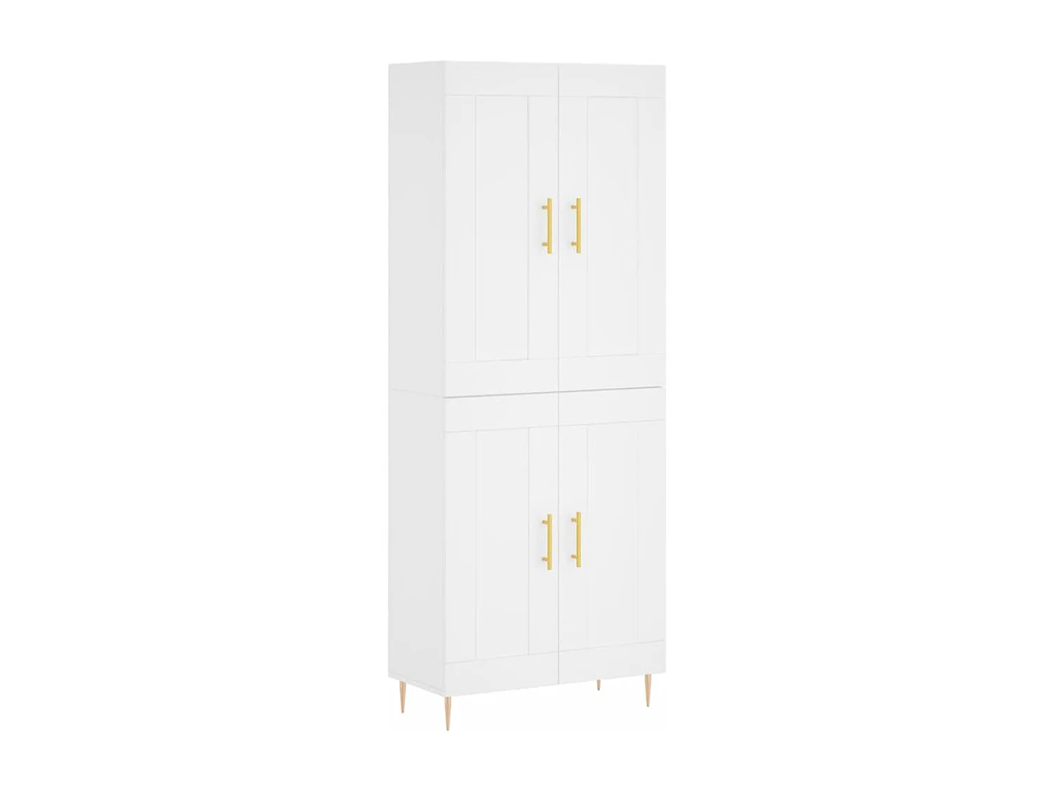 Buffet haut Blanc 69,5x34x180 cm Bois d'ingénierie