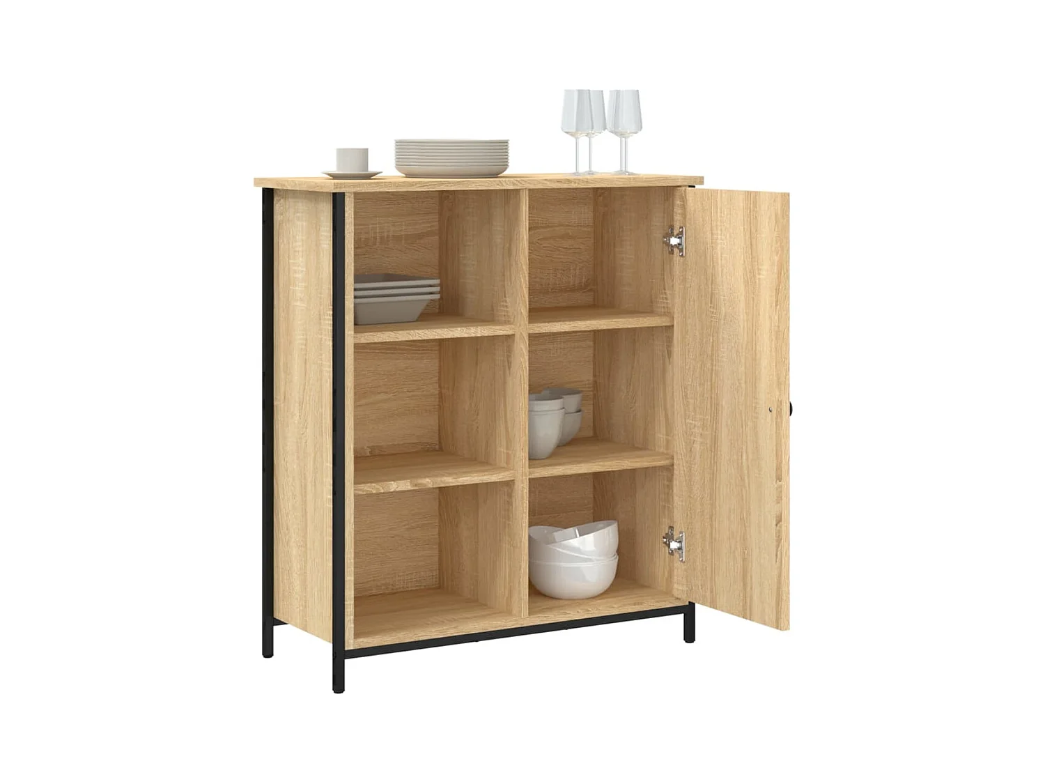 Buffet chêne sonoma 70x30x80 cm bois d'ingénierie