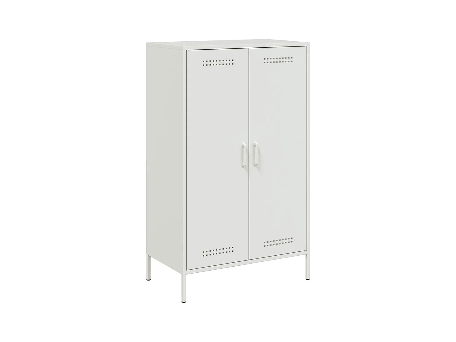Buffet haut blanc 68x39x113 cm acier