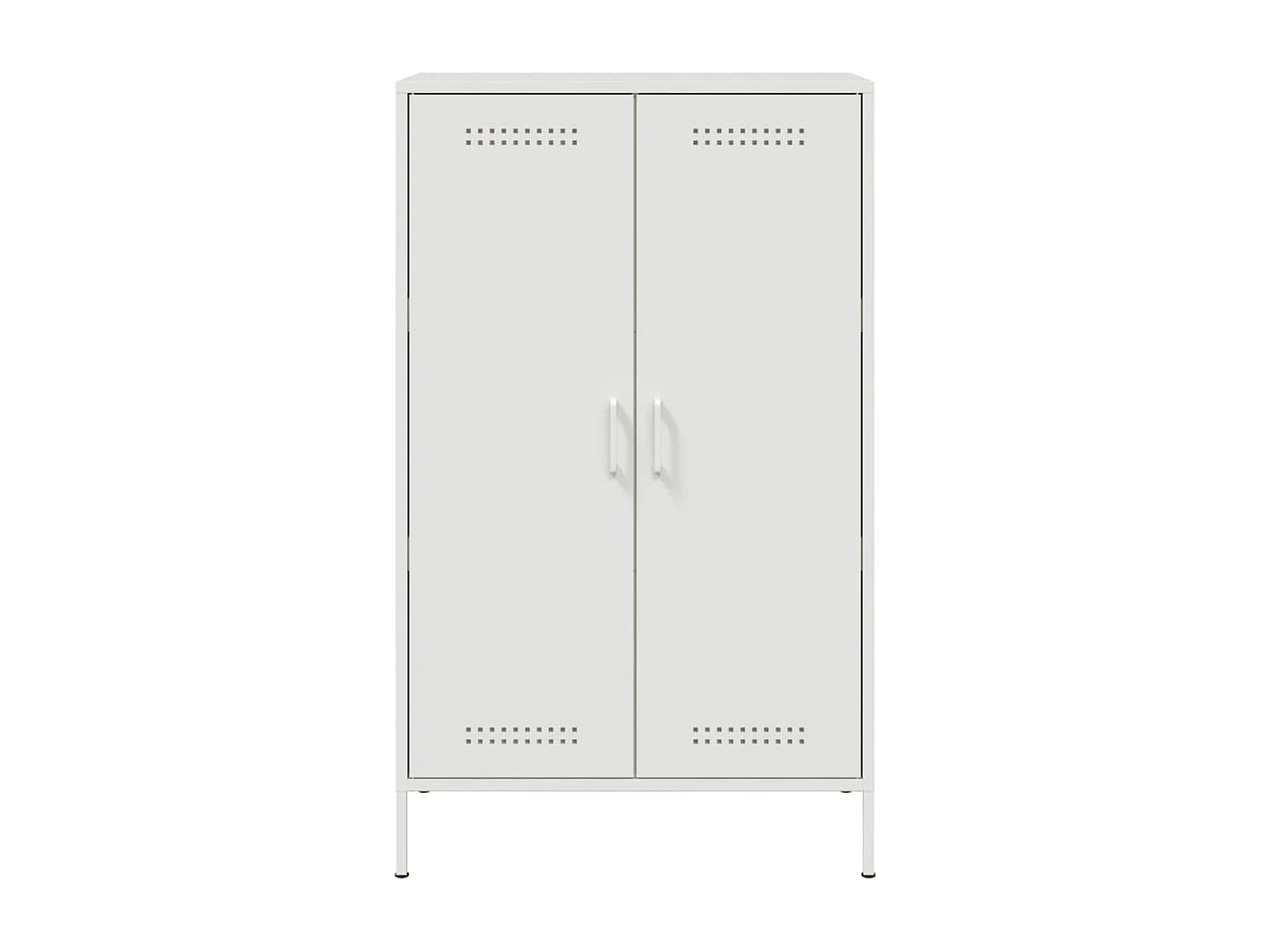 Buffet haut blanc 68x39x113 cm acier