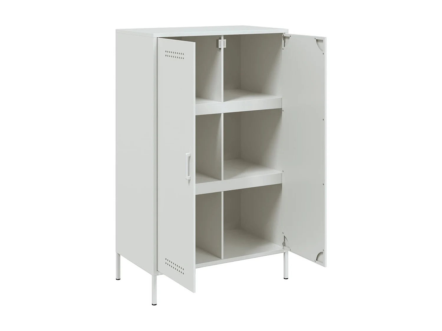 Buffet haut blanc 68x39x113 cm acier