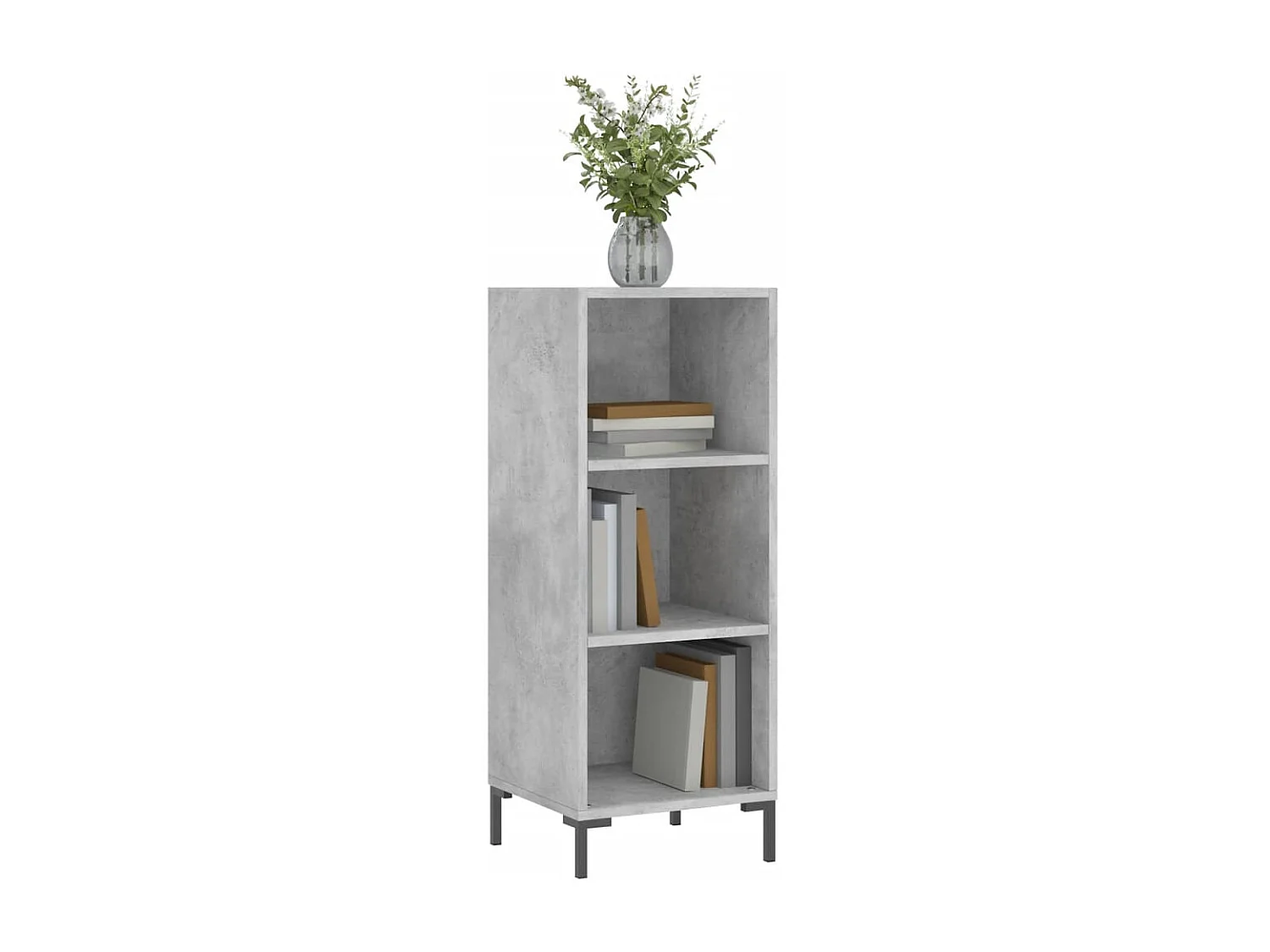 Buffet gris béton 34,5x32,5x90 cm bois d'ingénierie
