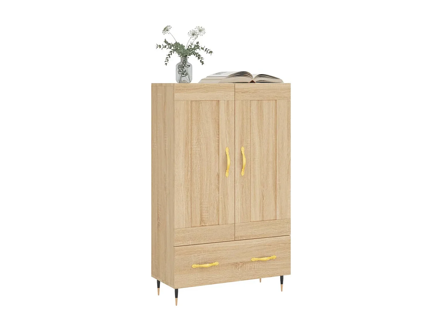 Buffet haut chêne sonoma 69,5x31x115 cm bois d'ingénierie