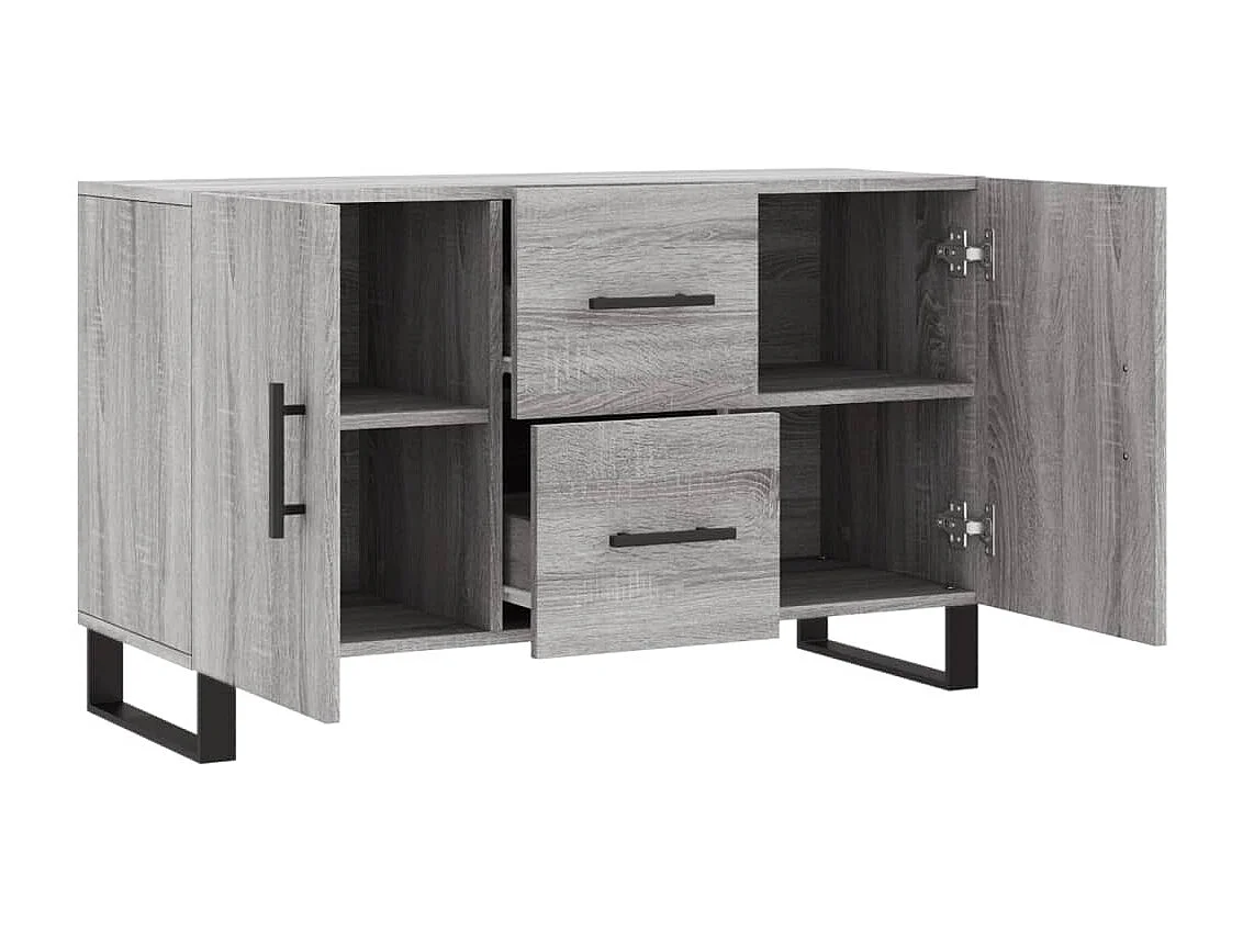 Buffet sonoma gris 100x36x60 cm bois d'ingénierie