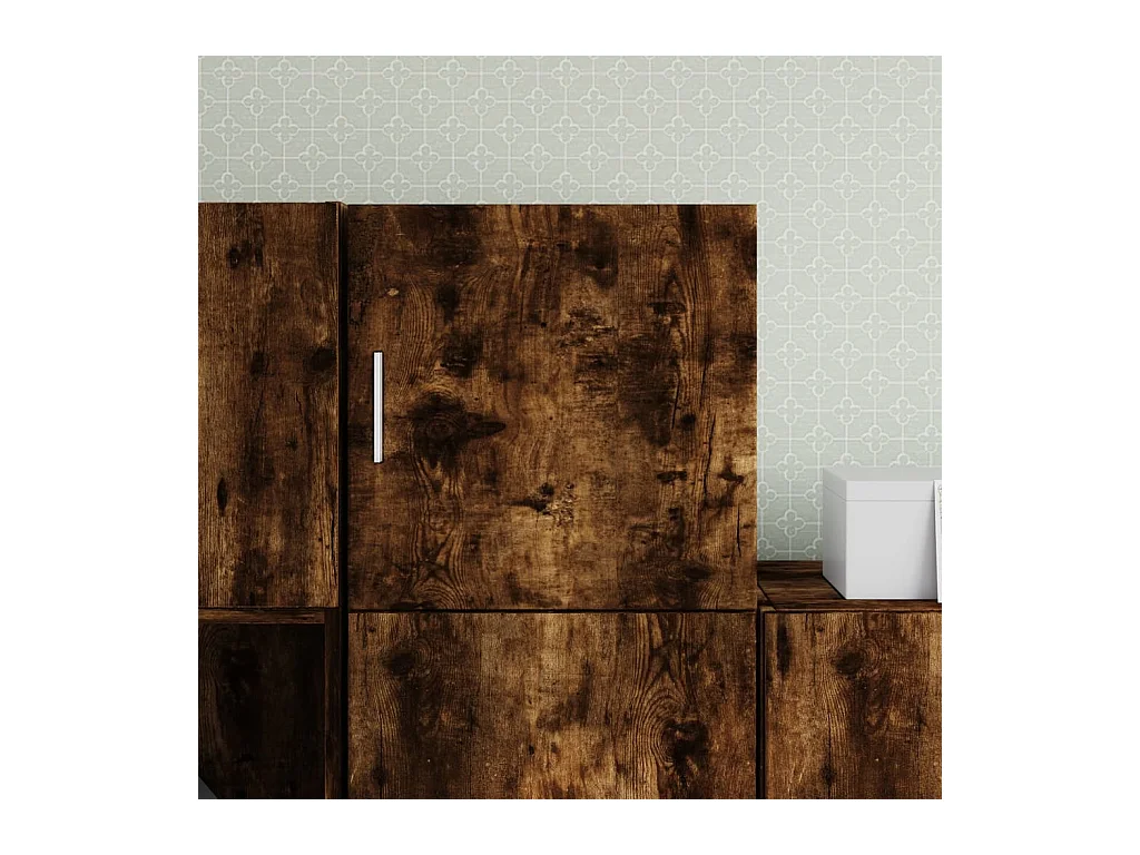 Armoire murale chêne fumé 40x42,5x40 cm bois d'ingénierie