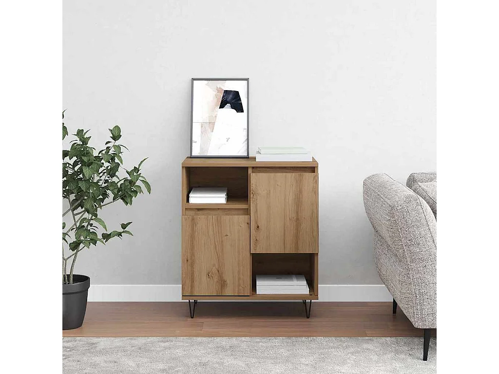 Buffet chêne artisanal 60 x 35 x 70 cm Bois d'ingénierie