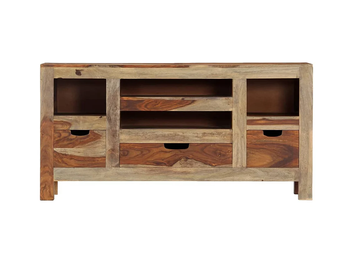 Buffet Gris 100x30x50 cm Bois massif