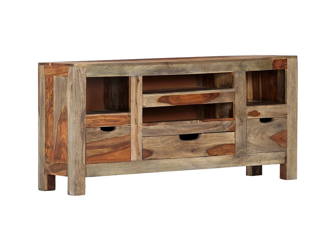 Buffet Gris 100x30x50 cm Bois massif