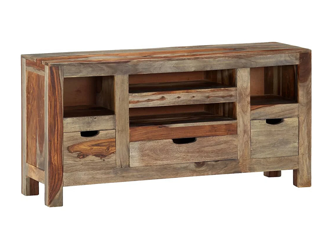 Buffet Gris 100x30x50 cm Bois massif