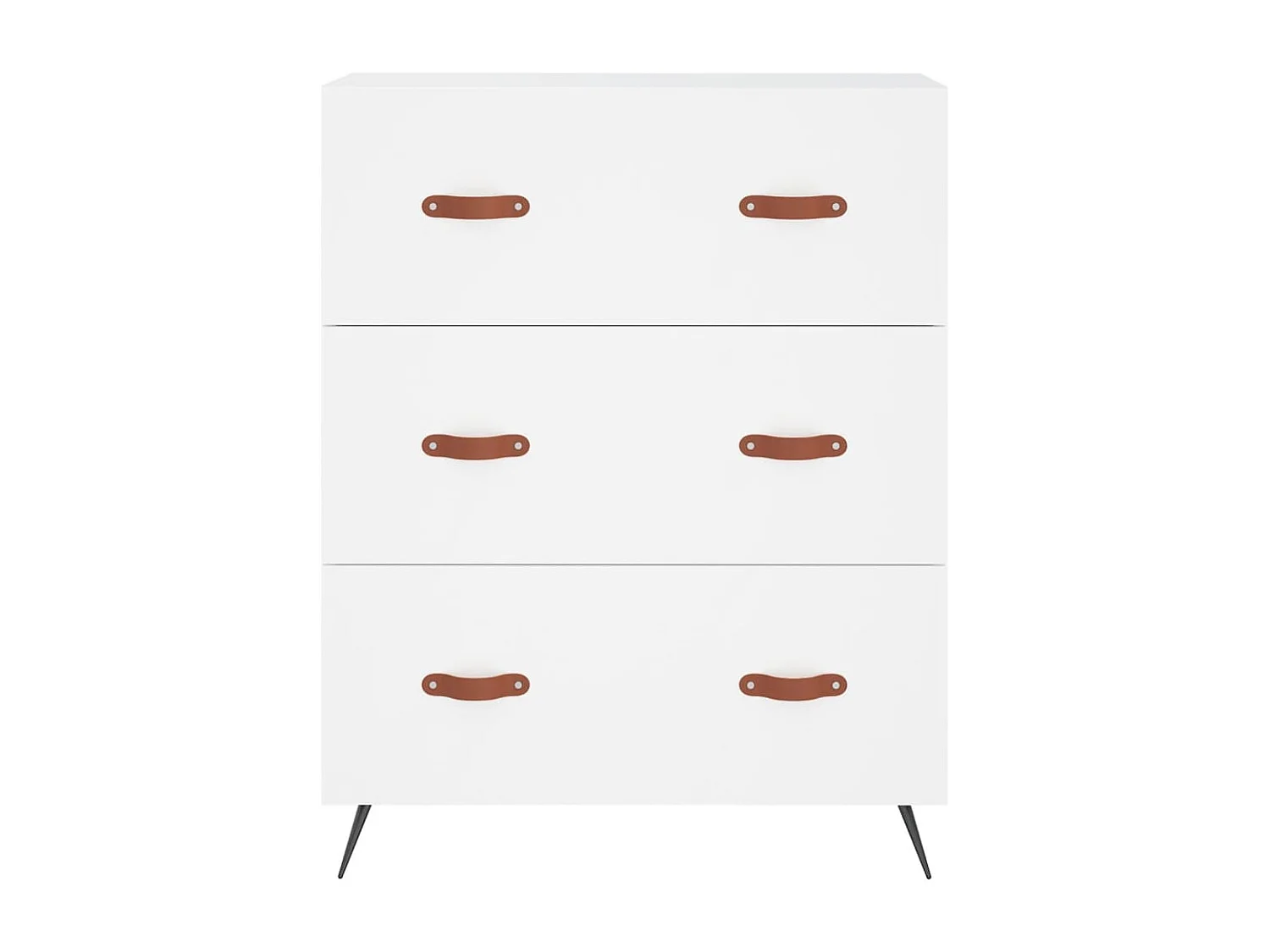 Credenza alta bianca 69,5x34x180 cm Legno ingegnerizzato