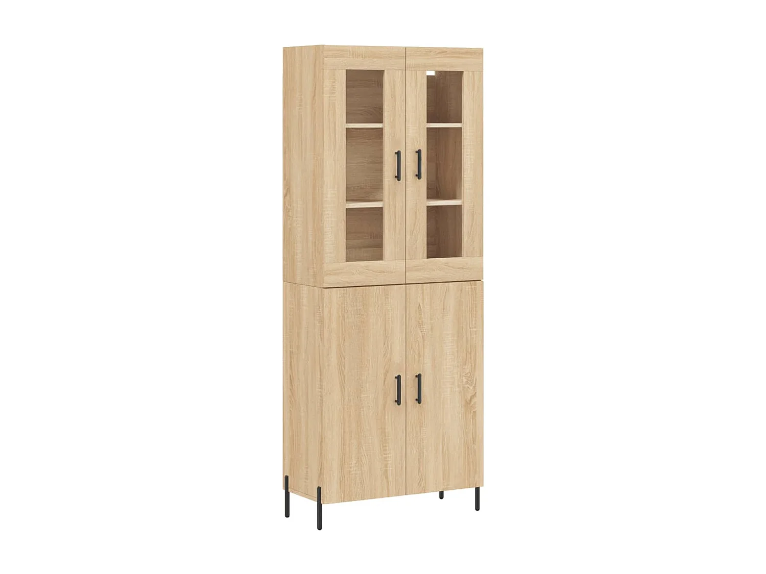 Hoog dressoir Sonoma eiken 69,5x34x180 cm Technisch hout