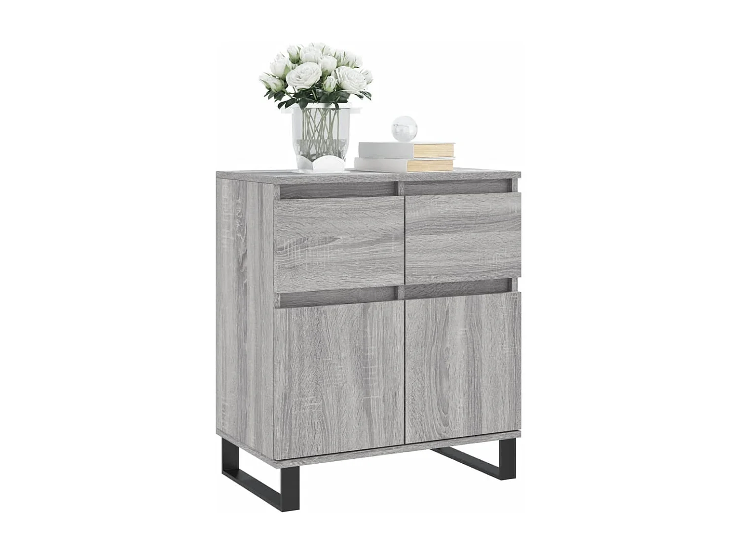 Sonoma Sideboard grau 60x35x70 cm Holzwerkstoff