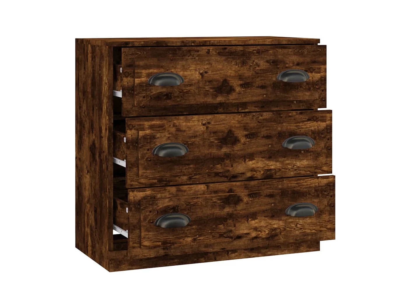 Credenza in rovere affumicato 70x35,5x67,5 cm in legno ingegnerizzato