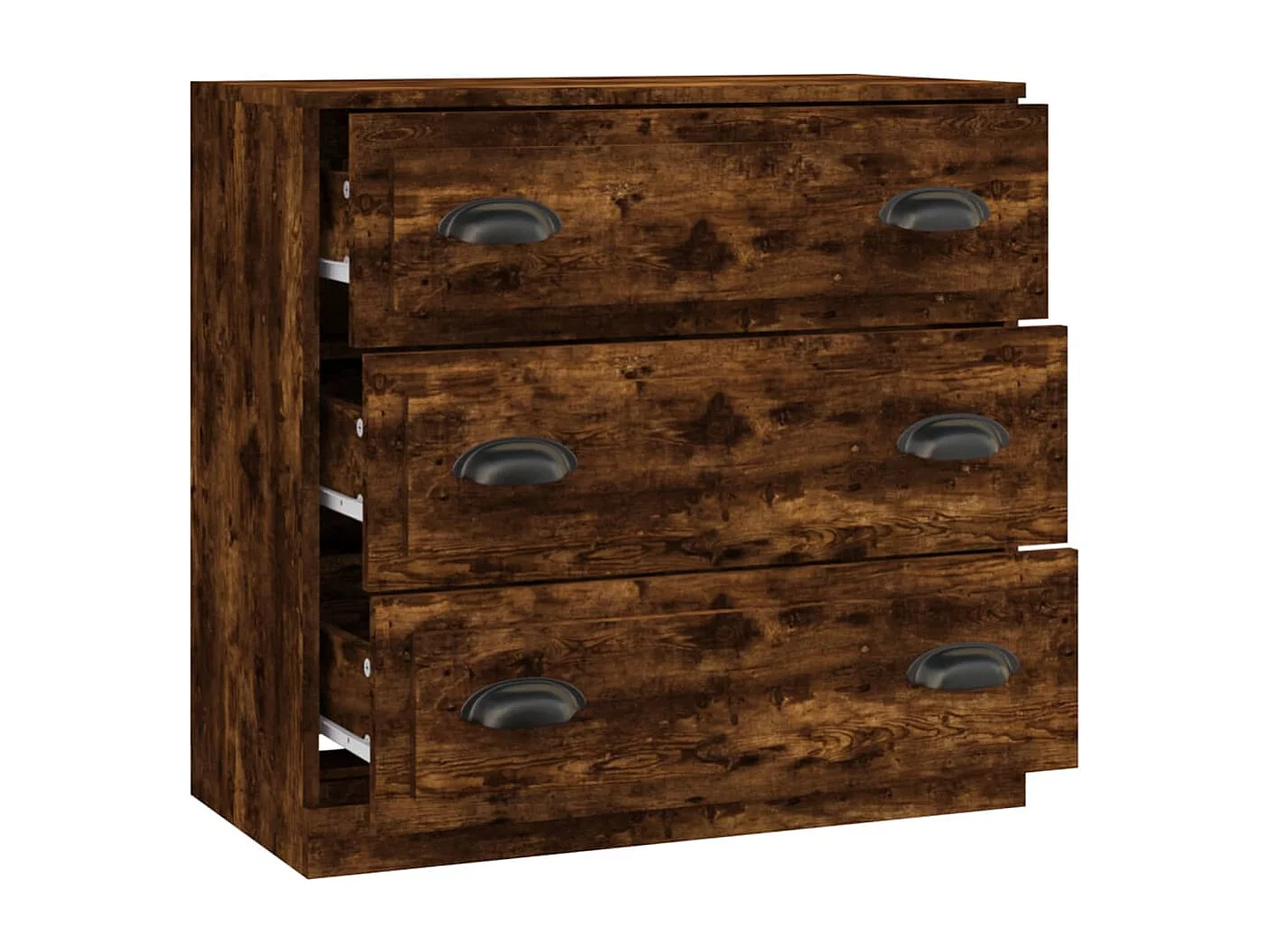 Buffet chêne fumé 70x35,5x67,5 cm bois d'ingénierie