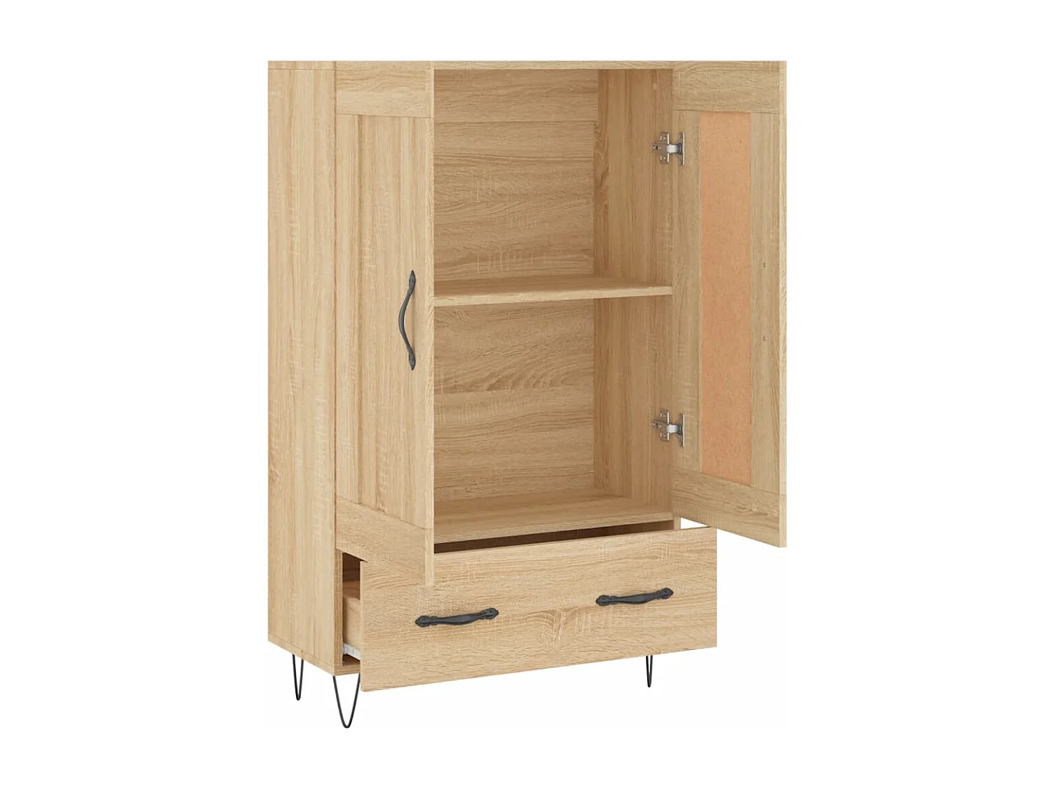 Buffet haut chêne sonoma 69,5x31x115 cm bois d'ingénierie
