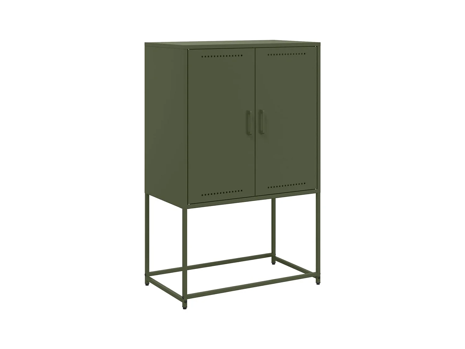 Buffet haut vert olive 68,5x38,5x107 cm acier