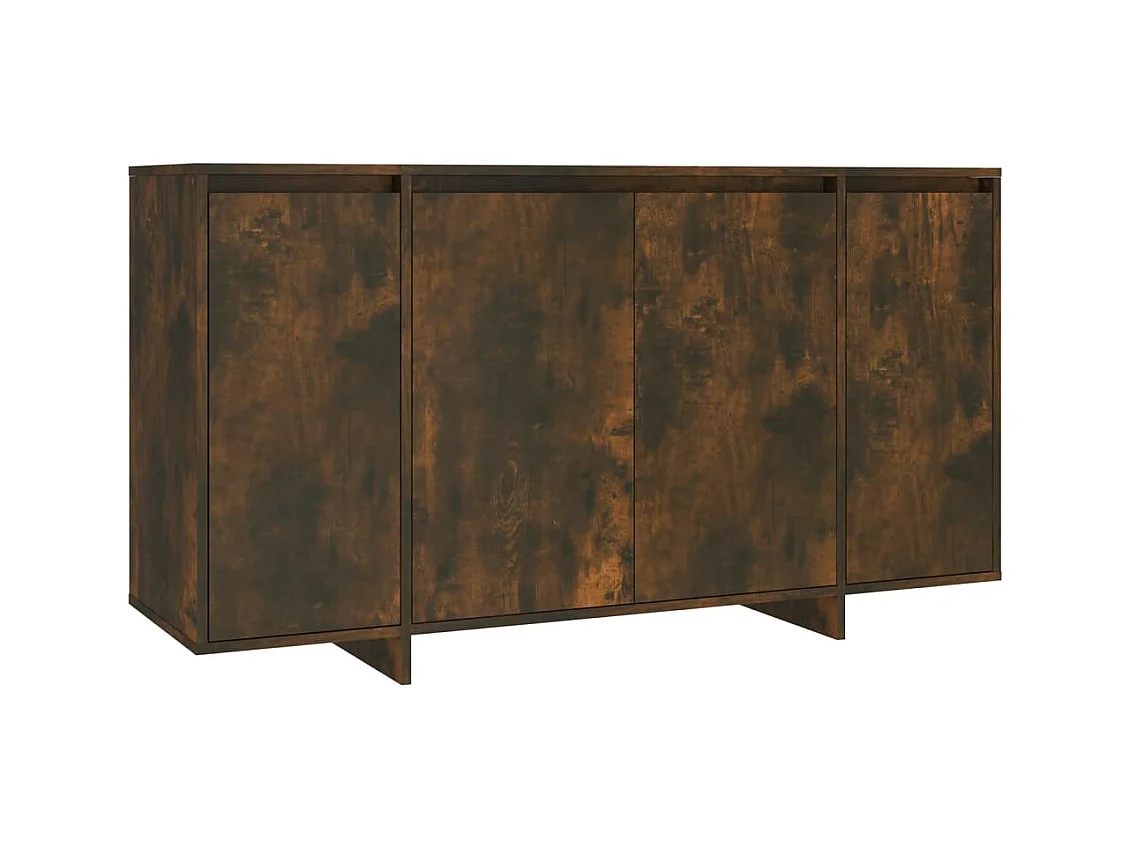 Buffet chêne fumé 135x41x75 cm bois d'ingénierie