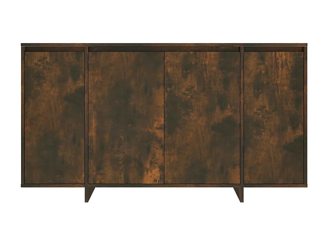 Buffet chêne fumé 135x41x75 cm bois d'ingénierie