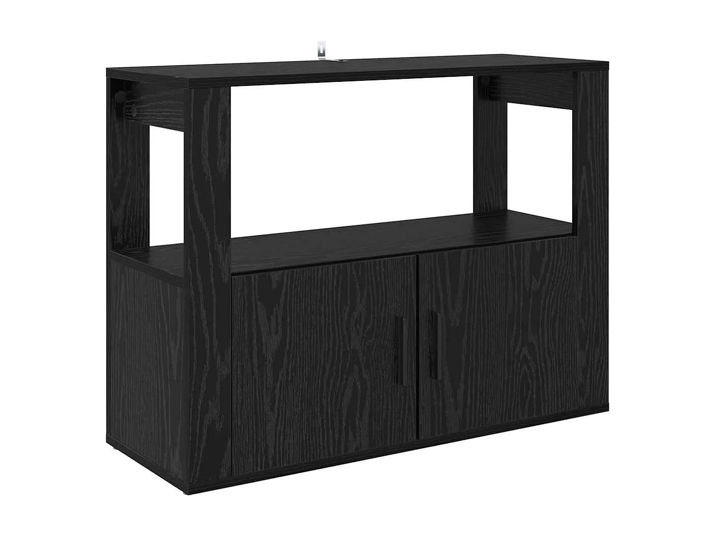 Buffet Chêne noir 80 x 30 x 60 cm Bois d'ingénierie