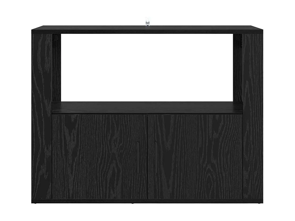 Buffet Chêne noir 80 x 30 x 60 cm Bois d'ingénierie