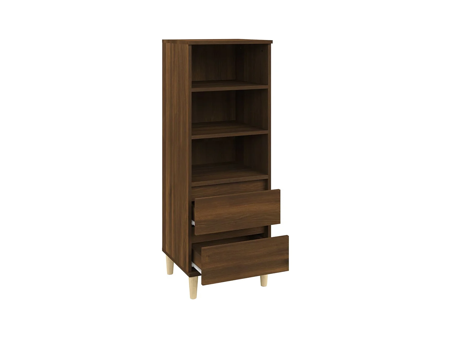 Hoog dressoir Bruin eiken 40x36x110 cm Technisch hout