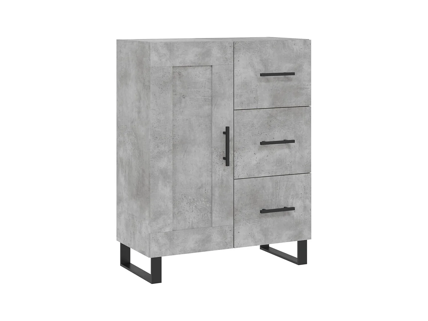 Hoge dressoir Betongrijs 69,5x34x180 cm Technisch hout