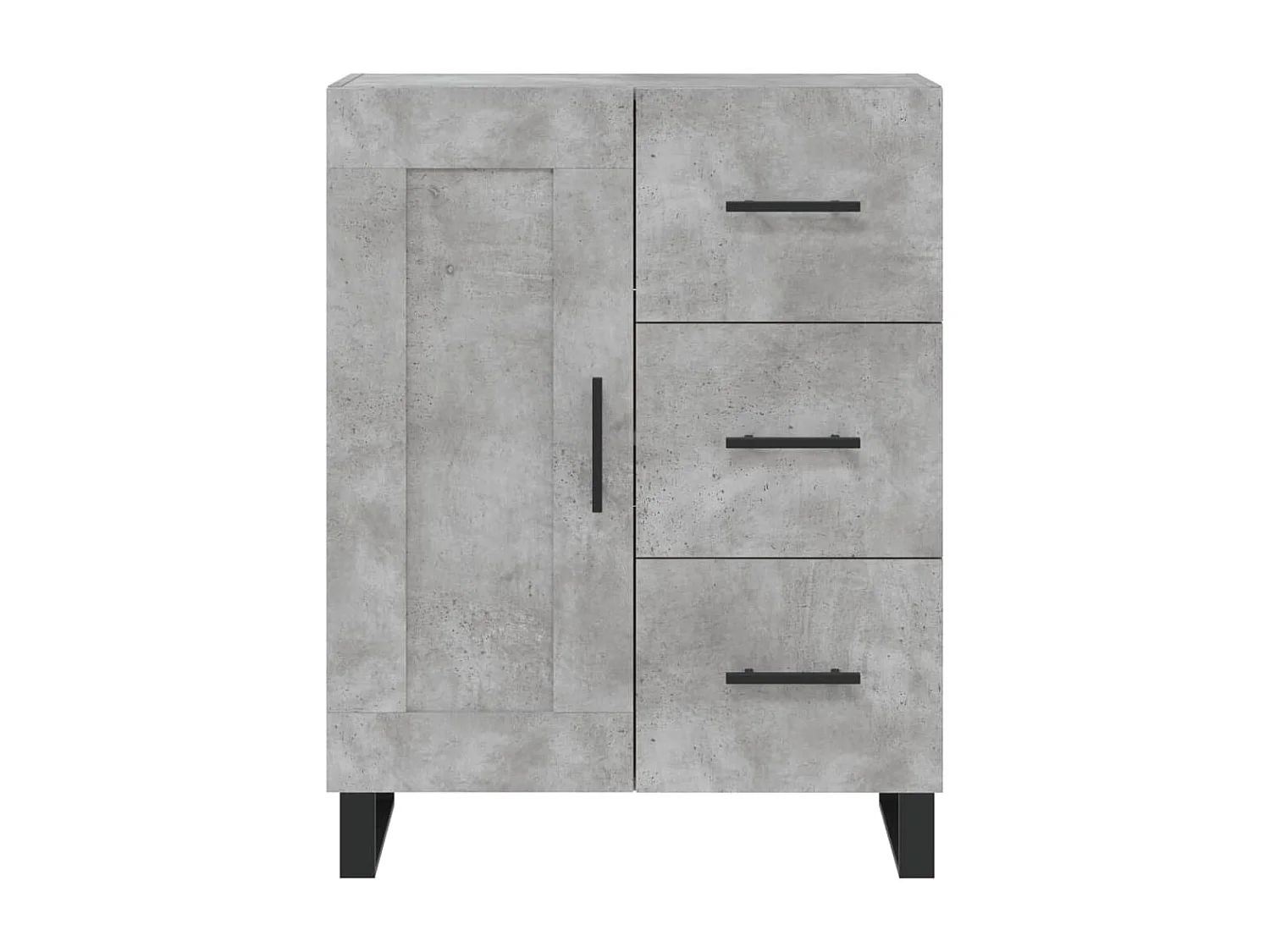 Buffet haut Gris béton 69,5x34x180 cm Bois d'ingénierie