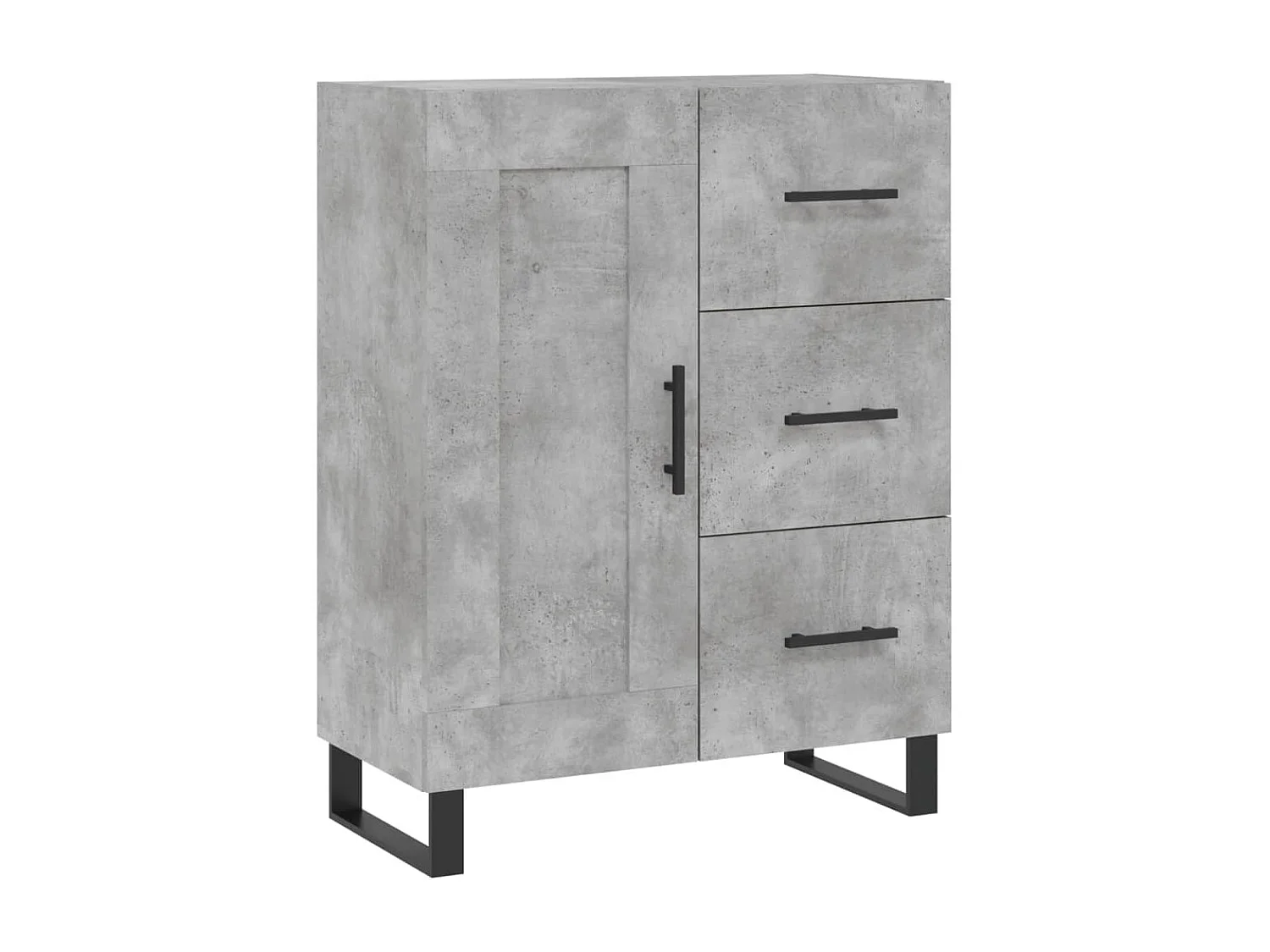 Buffet haut Gris béton 69,5x34x180 cm Bois d'ingénierie