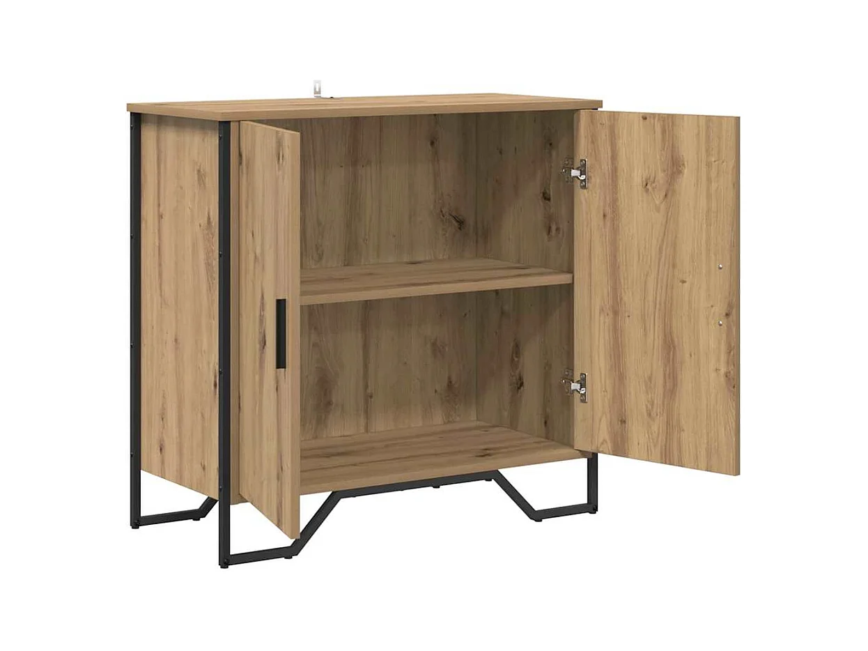 Credenza in rovere realizzata a mano 78 x 35,5 x 74,5 cm Legno ingegnerizzato