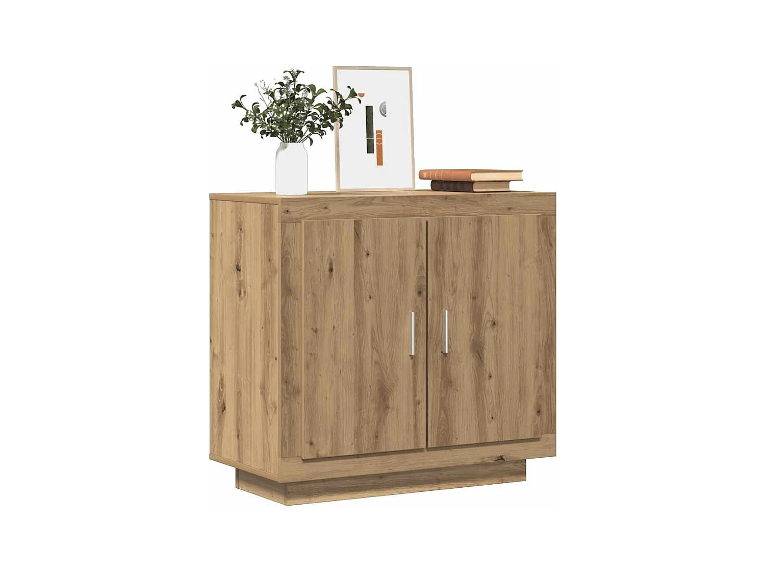 Buffet chêne artisanal 80x40x75 cm bois d'ingénierie