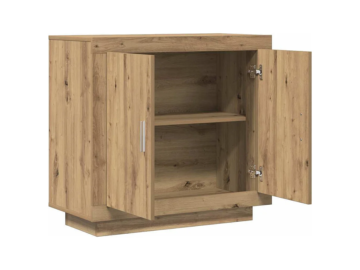 Buffet chêne artisanal 80x40x75 cm bois d'ingénierie