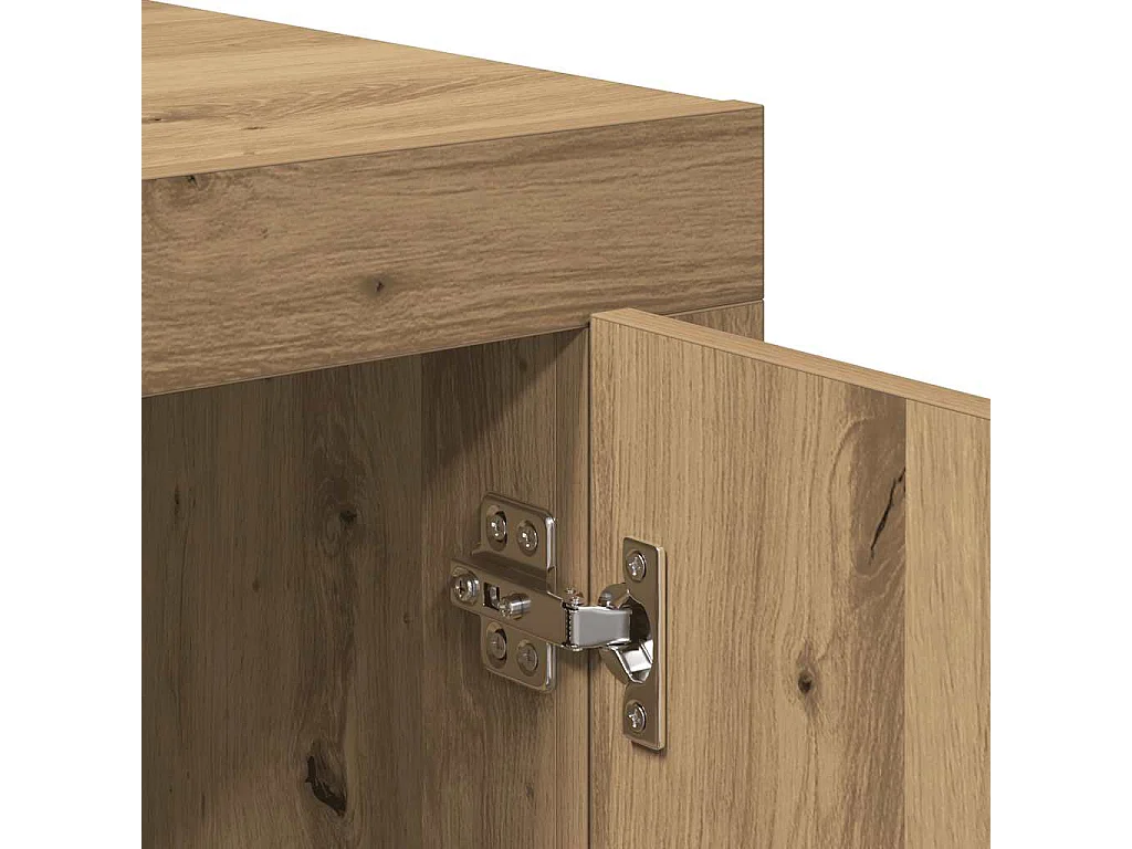 Buffet chêne artisanal 80x40x75 cm bois d'ingénierie