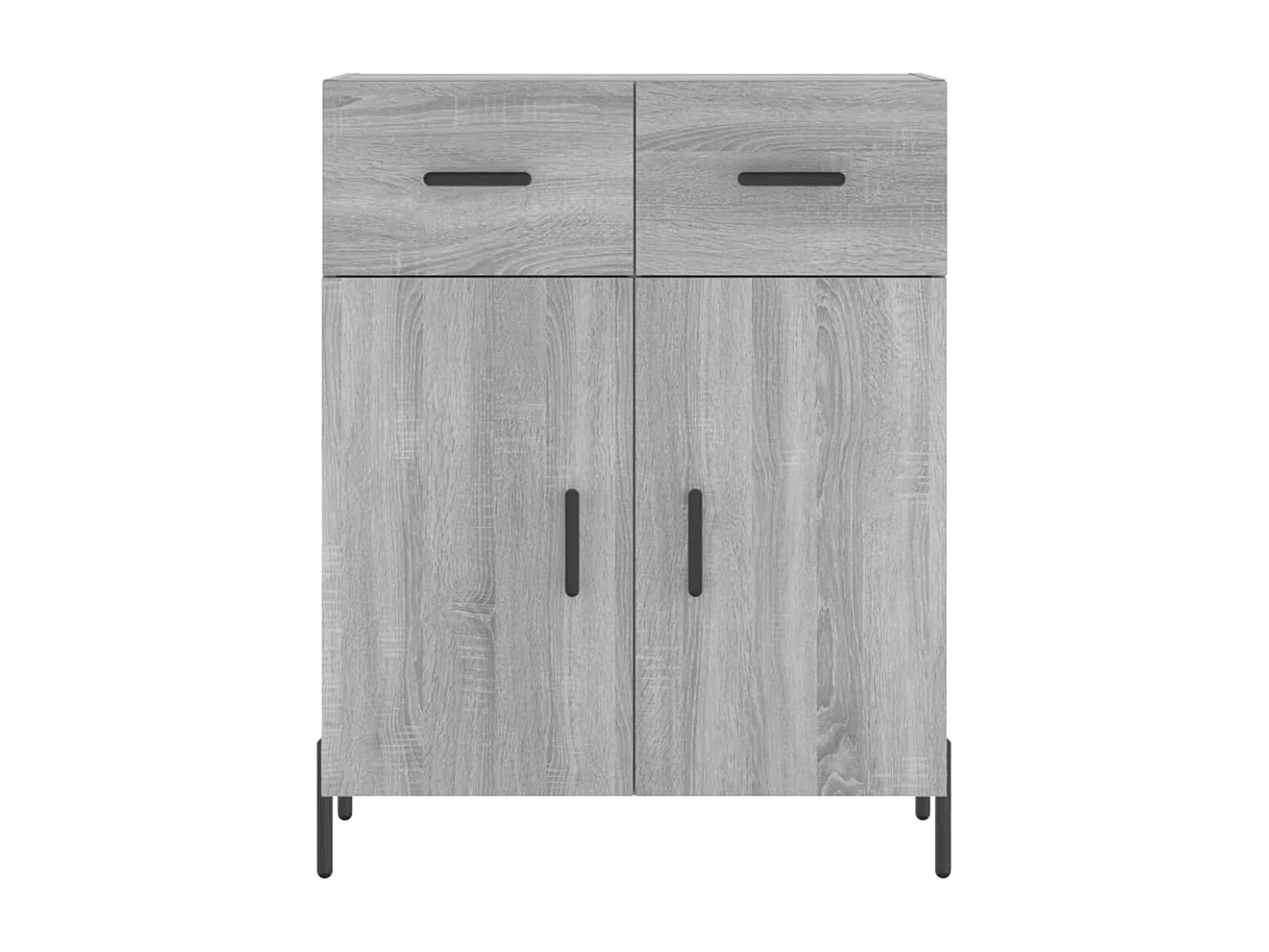 Credenza alta Sonoma grigia 69,5x34x180 cm Legno ingegnerizzato