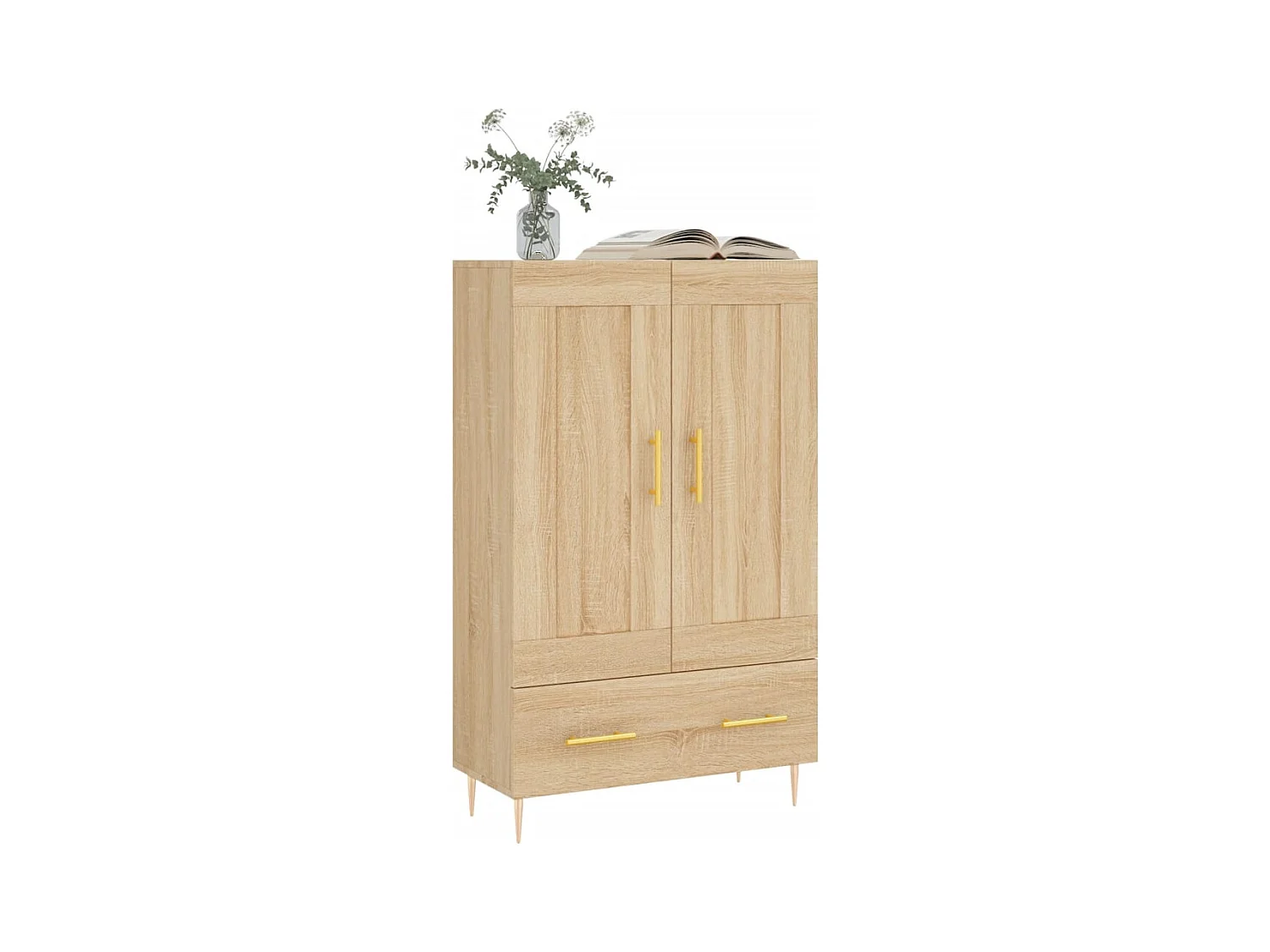 Buffet haut chêne sonoma 69,5x31x115 cm bois d'ingénierie