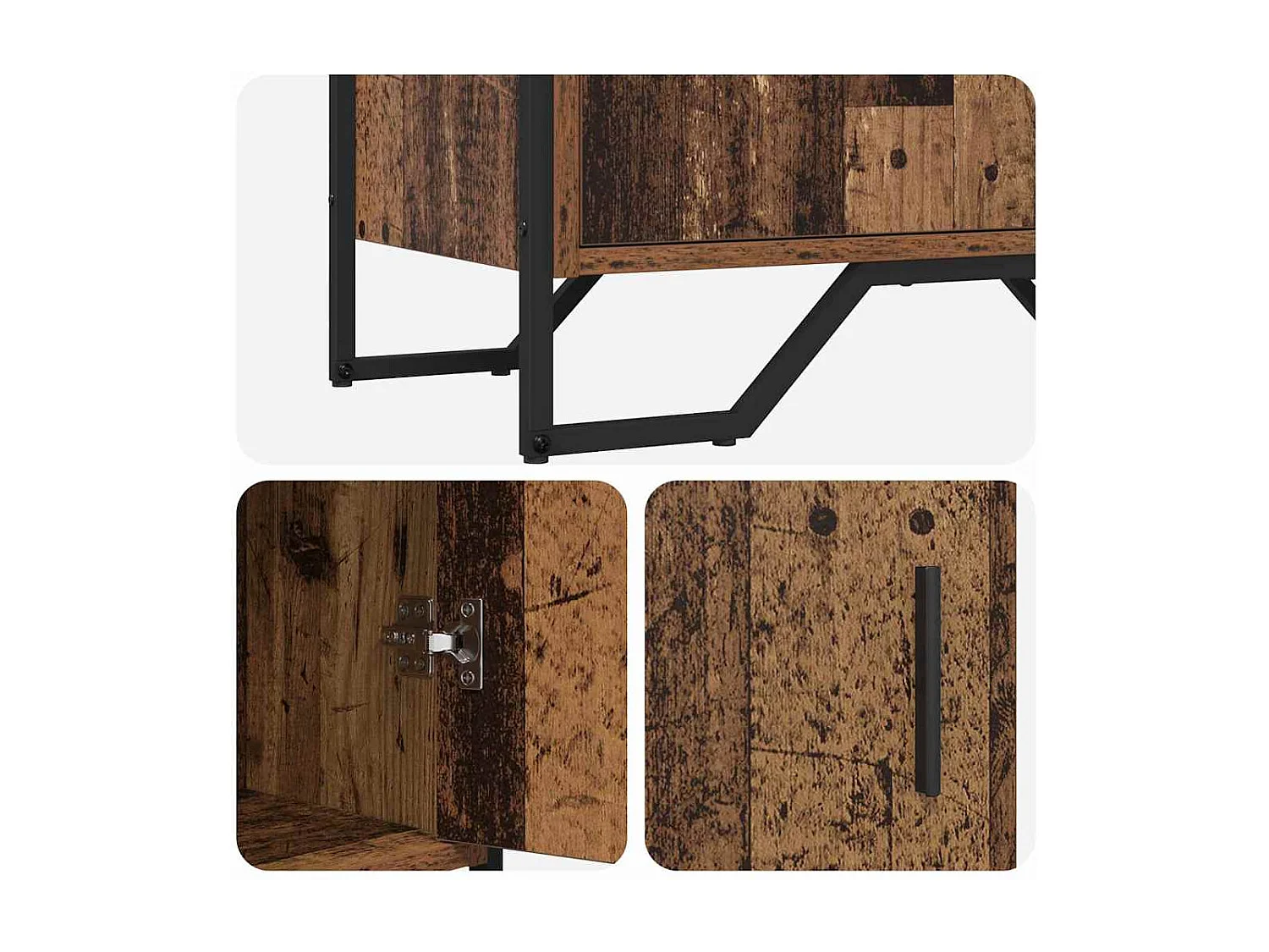 Credenza marrone 78 x 35,5 x 74,5 cm in legno ingegnerizzato