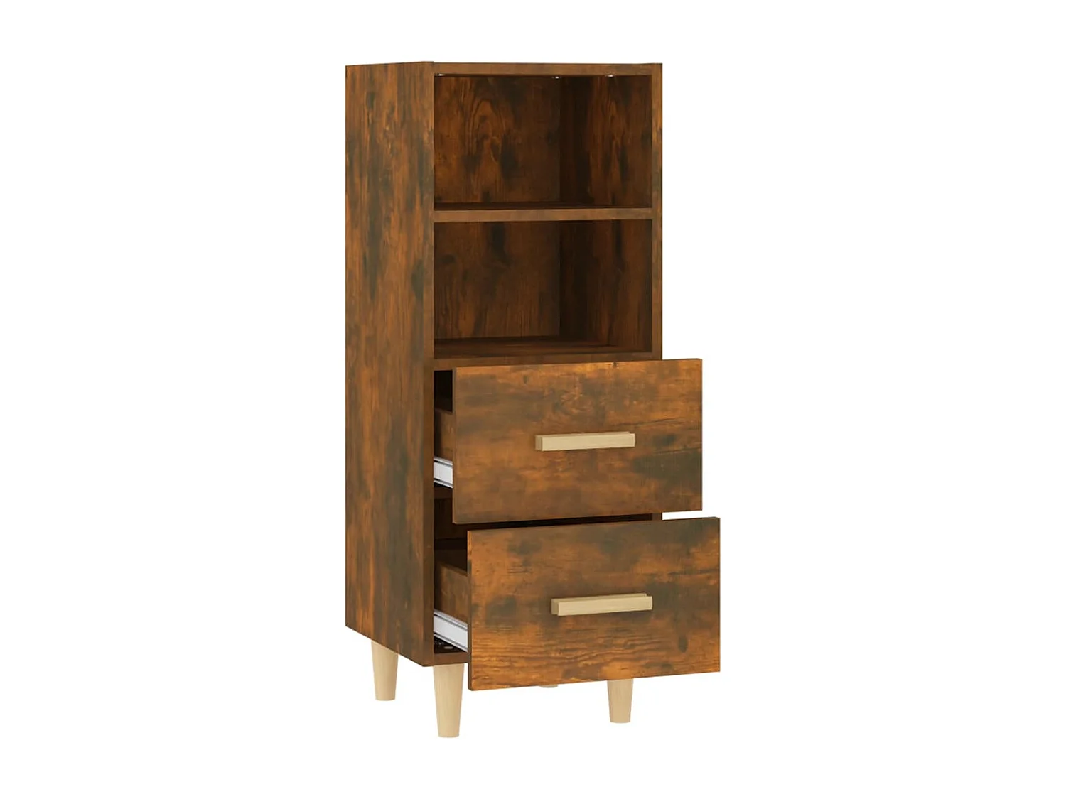 Buffet Chêne fumé 34,5x34x90 cm Bois d'ingénierie