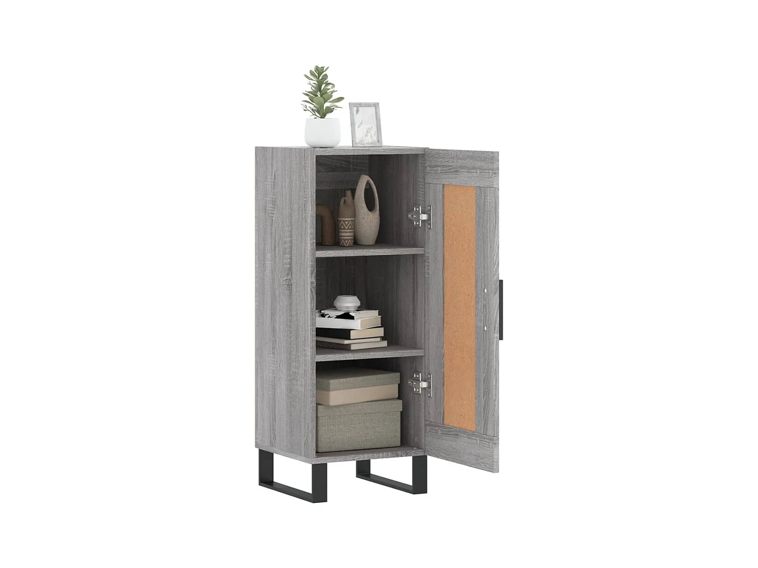 Buffet Sonoma gris 34,5x34x90 cm Bois d'ingénierie