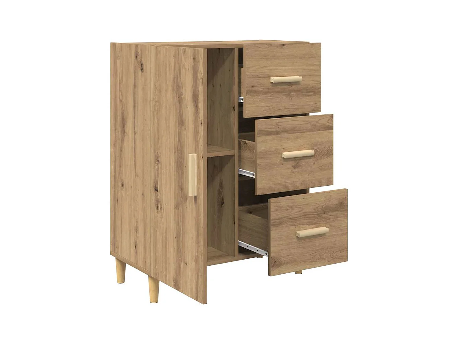 Buffet chêne artisanal 34 x 69.5 x 90 cm Bois d'ingénierie
