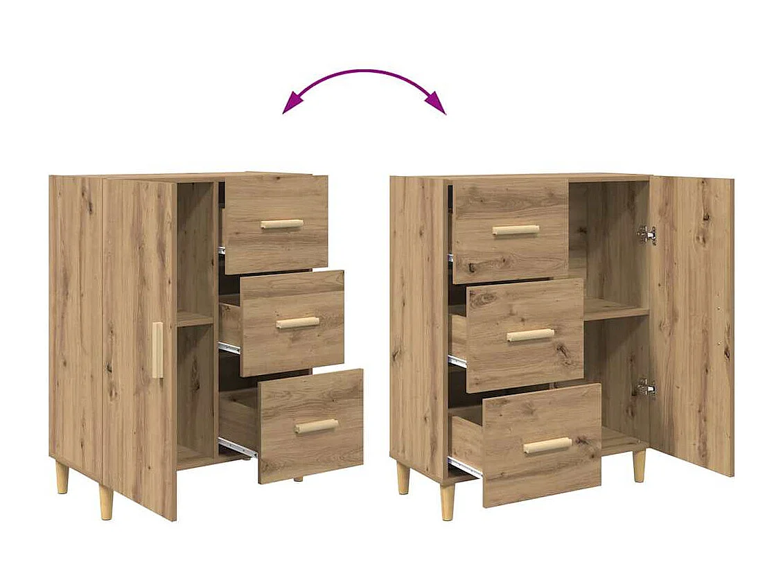 Buffet chêne artisanal 34 x 69.5 x 90 cm Bois d'ingénierie